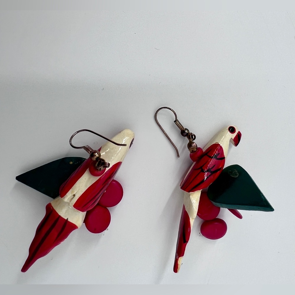 VINTAGE WOOD NECKLACE AND EARRINGS - Picture 10 of 11